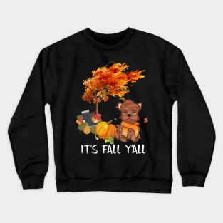 It's Fall Y'All Dog Halloween Day Costume Gift Crewneck Sweatshirt